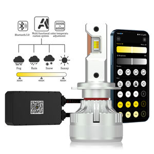 Gview app אלחוטי יישום g18w h7 h18 הוביל ערכת אור ראש 130w 4000lm עמיד מבנה אלומיניום עמיד קירור מאוורר 6000 פלט קרן k - Product Image 1