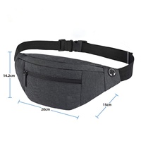 Sac banane unisexe grande capacité en polyester Oxford, forme oreiller, avec fermeture éclair, personnalisable avec logo et lettres, pour le voyage, vente en gros H&G
