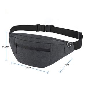 Wholesale Large Capacity Unisex Fanny Pack Custom Logo Printed Polyester <b>Travel</b> Waist Bag Zipper Waterproof Outdoor Fashion - Product Image 2