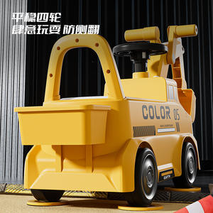 Excavadora de juguete de plástico con 4 ruedas para niños de 1 a 3 años, vehículo de ingeniería unisex con brazo excavador. - Product Image 3