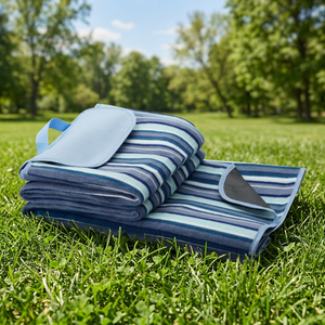 Manta de Picnic Impermeable Riviera Sin Marca, Alfombra de Exterior Suave Resistente al Agua, Material de PVC Oxford, Plegable e Inflable para Playa - Product Image 3