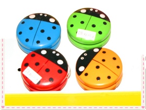 Jouet pour enfants en bois écologique en forme de tambour, avec logo personnalisé en usine, abeille colorée mignonne, promotionnel - Product Image 3