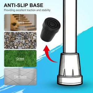 Bastone da Passeggio Pieghevole con 5 Livelli di Regolazione dell'Altezza, Leggero e Portatile, con Cinturino da Polso per Anziani, Disabili, <span class=keywords><strong>Uomini</strong></span> e Donne - Product Image 3