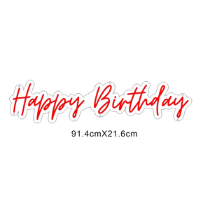 Design gratuit personnalisé led néon lumière joyeux anniversaire enseigne lumineuse pour chambre fête d'anniversaire maison - Product Image 1