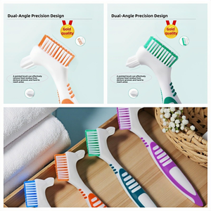 Cepillo de Limpieza para Dentaduras Postizas, Cuatro Colores, Pequeño, Producto Dental Económico de Fábrica - Product Image 5