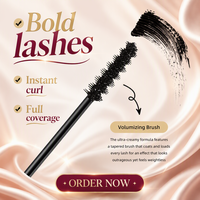 Crème vegan waterproof pour cils bouclés, volume intense, effet boost, pour marque privée, logo personnalisé, naturelle, anti-bavures, longue tenue, rapide