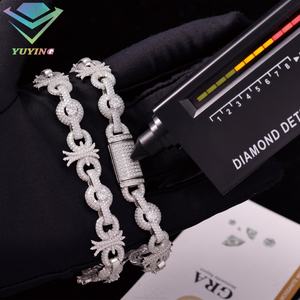 New Style S925 <b>Silver</b> <b>Cuban</b> Bracelet Pass Diamond Tester with VVS1 Moissanite Iced GRA Certificate Hip Hop Jewelry Gift - Product Image 4