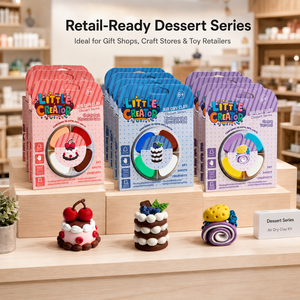 Kit de Arcilla Seca al Aire Serie Postres, 4 Colores en Taza, con Etiqueta Colgante para Venta Minorista, Manualidades DIY para Niños, Regalo, OEM, Personalizado, Venta al por Mayor - Product Image 4