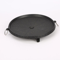Réchaud à gaz portable multifonctionnel pour le camping, poêle à frire ronde antiadhésive de style coréen, ustensiles de cuisson pour le barbecue en plein air et les voyages