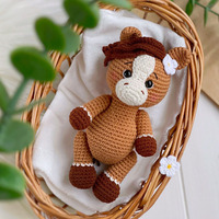 Poupée animale au crochet faite à la main, Amigurumi, cheval tricoté, cochon en peluche, jouet mignon fait main, poupée animale au crochet, cadeau, vente en gros, personnalisé