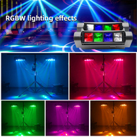Lumière principale mobile d'araignée de RGBW 8x3W LED activée par le son DMX512 lumières d'étape du DJ de contrôle