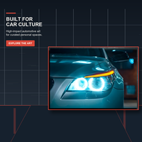 Tableau mural LED voiture de sport phare bleu, image automobile illuminée pour salle de jeux, garage, bureau, intérieur moderne