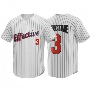 T-shirt de baseball en twill de polyester 100% à séchage rapide avec impression par sublimation personnalisée, manches courtes, streetwear - Product Image 1