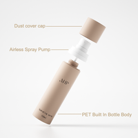 Flacon Pompe Airless en Plastique pour Brume Désinfectante Mains, Vaporisateur Visage, Emballage Cosmétique Soin Peau, Lotion et Sérum