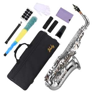 Btuty Eb Saxophone Alto Laiton E Flat Sax 802 Type de clé <span class=keywords><strong>pour</strong></span> étudiant débutant professionnel Clé en coque naturelle avec étui de transport G - Product Image 1