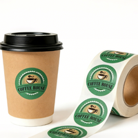 Étiquettes d'emballage personnalisées, autocollants ronds écologiques, rouleaux d'autocollants personnalisés de qualité alimentaire pour l'emballage du café