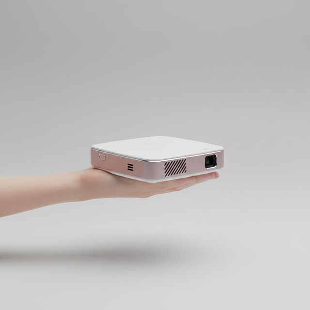 CubeVideo S-60 Mini DLP Smart Android 9 Projector Portable Home Theater 4000mAh Battery Wireless Miracast 2G RAM 4K Supported