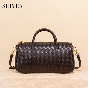 กระเป๋าโท้ทผู้หญิงสไตล์บอสตันทอมือแบบมีเท็กซ์เจอร์  กระเป๋าสะพายไหล่บุนวมความจุขนาดใหญ่ กระเป๋าสะพายข้างสำหรับเดินทางระดับพรีเมียม - Product Image 2