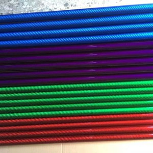 Tubes en fibre de carbone colorés, enroulés, 98% de matériau pur, options multicolores, haute résistance, légers, pour projets de bricolage - Product Image 1