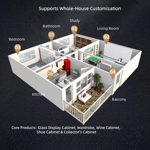 ארון יין גדול לקיר, מדף יין, תצוגת כוסות ויסקי, ארון מתכת וזכוכית לסלון, ארון תצוגת יין, ארון בר - Product Image 4