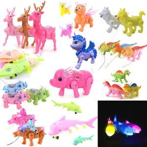 Wholesale Children Cartoon Traction Rope Series Walking Music Animal Luminous Electric Toys