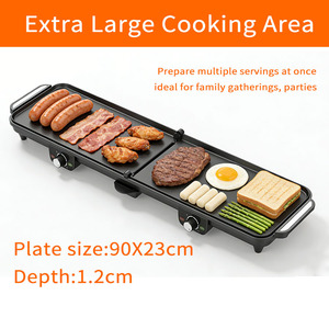 Plaque de cuisson électrique carrée pliable 2200W antiadhésive - Product Image 5