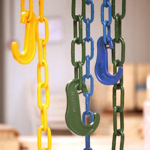 โรงงานผลิตโซ่เหล็กชุบสังกะสีเชื่อมแบบขายส่ง พร้อมตะขอเกี่ยวแบบ Clevis และตะขอแบบ C  โซ่รัดโลหะ G80 พร้อมตัวรัดแบบ Ratchet - Product Image 5