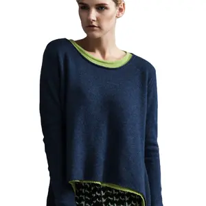 완전히 유행 100% 캐시미어 여성 두 색상 스웨터