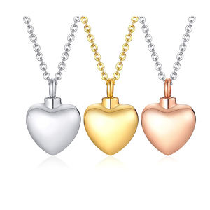 Nueva moda en forma de corazón botella de perfume colgante desmontable joyería de acero inoxidable con colgantes de corazón - Product Image 1
