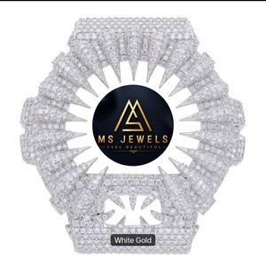 Premium Quality Moissanite Diamond <b>Men</b> <b>Watch</b> Elegant Luxury Wristwatch with Iced Out Design Brilliant Stones <b>for</b> Wedding Party - Product Image 2