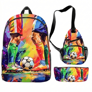 Sac à dos imprimé avec l'image d'une star du football mondial, bandoulière zippée de 11 pouces, léger, unisexe, élégant, sac à dos de sport imperméable - Product Image 1