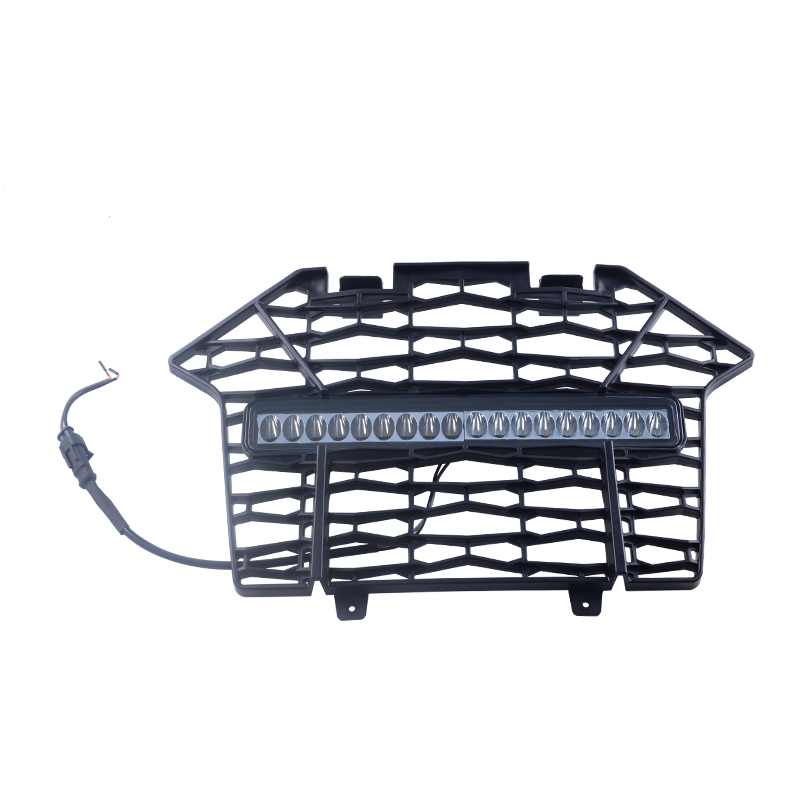 Передний бампер UTV, сетчатый решетчатый гриль со светодиодной подсветкой для Polaris RZR PRO XP 1000 2020