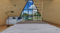 Villa à cadre Maison Conteneur Petites Maisons Triangulaires Modulaire Casas Prefabricadas Triangle Toit Préfabriqué Acier Villa Moderne de Luxe