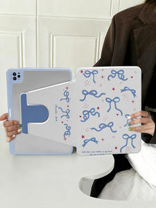 Pour <span class=keywords><strong>iPad</strong></span> A16 11e génération Housse à nœud papillon avec porte-stylet <span class=keywords><strong>Coque</strong></span> arrière en silicone pour <span class=keywords><strong>iPad</strong></span> 10,9 pouces 10e génération 2022 Étui pour tablette - Product Image 2
