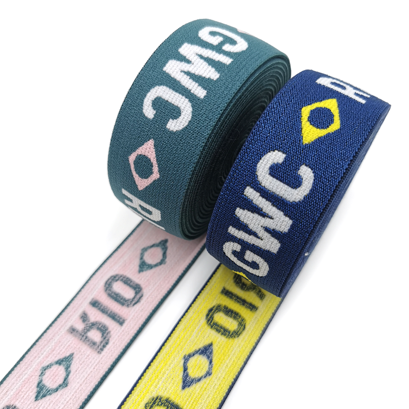 Нейлоновая полиэфирная жаккардовая тесьма с логотипом на заказ, тканая мягкая эластичная лента для пояса, индивидуальная тесьма