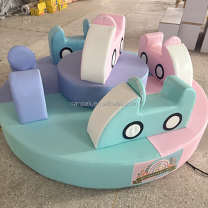 Manège Rotatif Voiture Pastel Douce, Carrousel pour Tout-Petits, Idéal pour Café Ludique et Location d'Équipements de Fête - Product Image 3