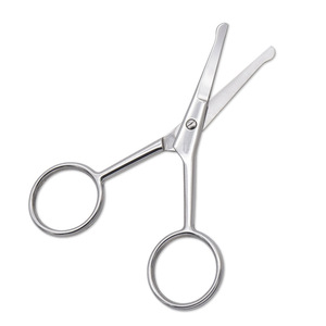 All Steel Nose Hair Trimmer Manual Stainless Steel Small Scissors Portable Beard Trimmer Razor For Men Grooming Care - Product Image 1