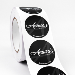 Custom Roll Waterproof <strong>Vinyl</strong> <strong>Adhesive</strong> Food Product Label Gold Foil Printing Round Logo <strong>Stickers</strong> - Product Image 3