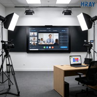 Интерактивная доска HRAY 86 дюймов с углом обзора 178° и полным набором USB-интерфейсов для занятий в кампусах и классах, OEM/ODM, индивидуальная обработка