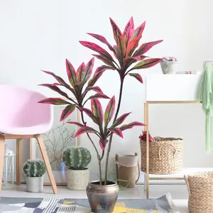 En çok satan yapay Dracaena ağacı fragrans dekoratif simülasyon plastik plante bonsai standı dracaena