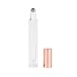Botella Cuadrada de Vidrio Grueso de 10 ml, Superventas, <span class=keywords><strong>para</strong></span> Aceites Esenciales, Botella Cilíndrica con Gotero y <span class=keywords><strong>Rodillo</strong></span> <span class=keywords><strong>para</strong></span> Perfume - Product Image 1