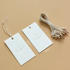 Luxury Custom Logo Clothing Tags Green Card Clothes Label Special Paper Hang Tags T-shirt Jacket Business Recyclable Tags