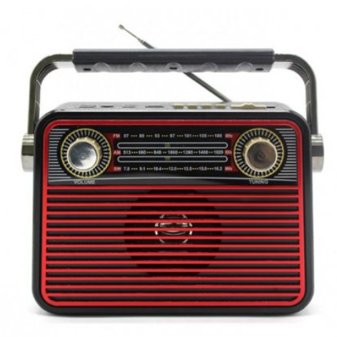 Meier M-180BT Vintage Retro Wooden Rechargeable Nostalgic Tuning Usb Tf Mp3 Player Fm/Am/Sw 3 Band Radio With Aux Slot