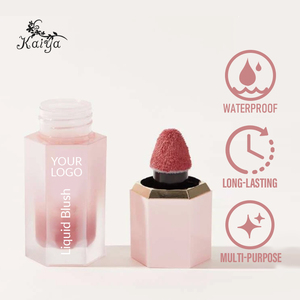 Fard à joues liquide teinté rouge rose mat à l'éclat rosée, <span class=keywords><strong>crème</strong></span> hydratante mélangeable, maquillage pour le visage transparent, marque privée - Product Image 5