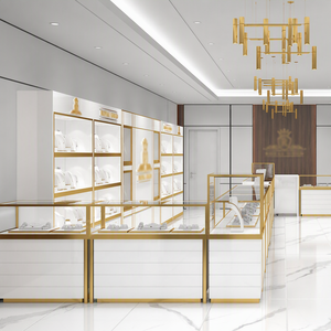 Conception de vitrine et de comptoir pour bijouterie de luxe avec rendu 3D, idée de design d'intérieur pour boutique de montres et de bijoux - Product Image 3
