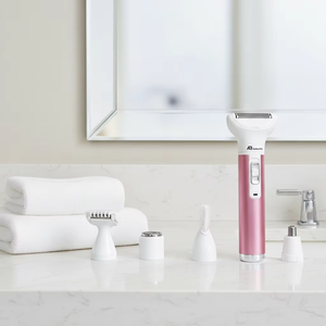 Set Manicure Elettrico 5 in 1, Trimmer per Sopracciglia e Naso, Spazzola per Pulizia Viso, Massaggiatore, Kit di Cura Personale per <span class=keywords><strong>Donne</strong></span>, <span class=keywords><strong>Epilatore</strong></span> - Product Image 3