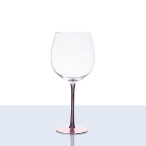 Verres à vin rouge en cristal transparent faits à la main en gros avec électroplaqué or rose pour la décoration de <span class=keywords><strong>mariage</strong></span> - Product Image 1