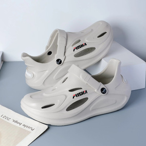 Sabots AISHI pour hommes en EVA, chaussures de randonnée aquatique antidérapantes à bout fermé, sandales aquatiques pour adultes, gris, noir, kaki, blanc - Product Image 5