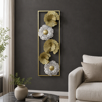 Décoration Murale - Vente Fabricant - Décoration Murale Métallique Blanc et Or 28.58*7.62*83.82CM pour la Maison - Luxe et Style