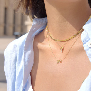 Collar con colgante de llave dorada y corazón con diamantes de imitación, joyería de regalo para uso diario - Product Image 3